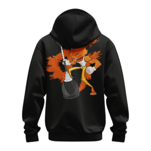 BLUZA Z KAPTUREM NA ZAMEK CZARNA FOX