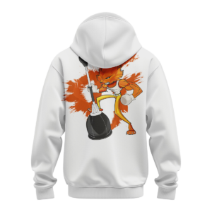 BLUZA Z KAPTUREM NA ZAMEK BIAŁA FOX
