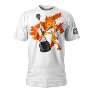 T-SHIRT BAWEŁNIANY BIAŁY FOX