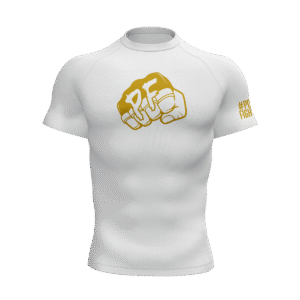 RASHGUARD SHORT WHITE WIELKA PIĘŚĆ