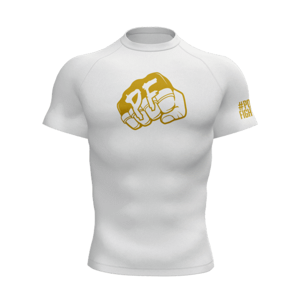 RASHGUARD SHORT WHITE WIELKA PIĘŚĆ