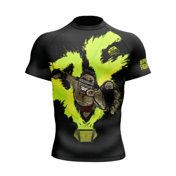 RASHGUARD SHORT BLACK OCTAGON