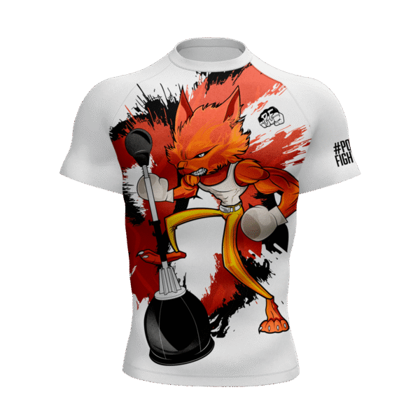 RASHGUARD SHORT WHITE FOX