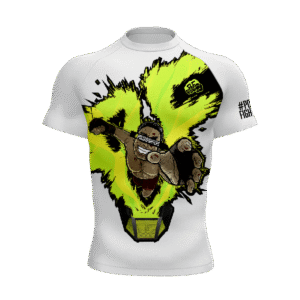 RASHGUARD SHORT WHITE OCTAGON
