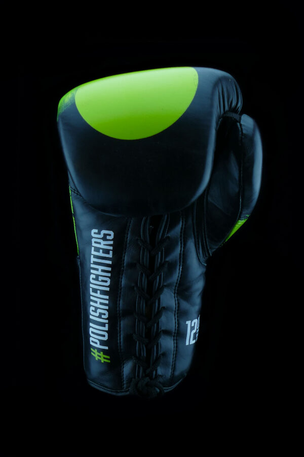 RĘKAWICE BOKSERSKIE SZNUROWANE RAPTOR PRO GREEN - obrazek 5