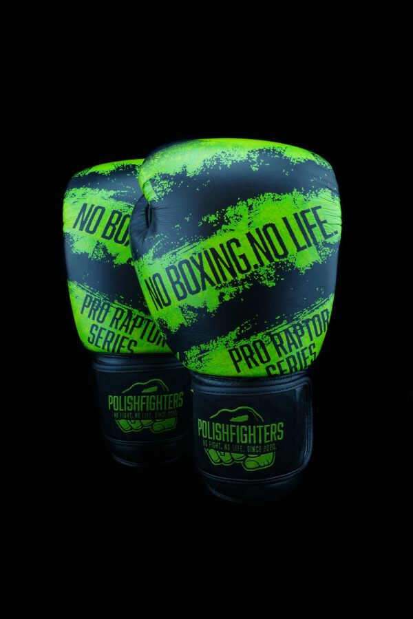 RĘKAWICE BOKSERSKIE NA RZEP RAPTOR PRO GREEN - obrazek 5