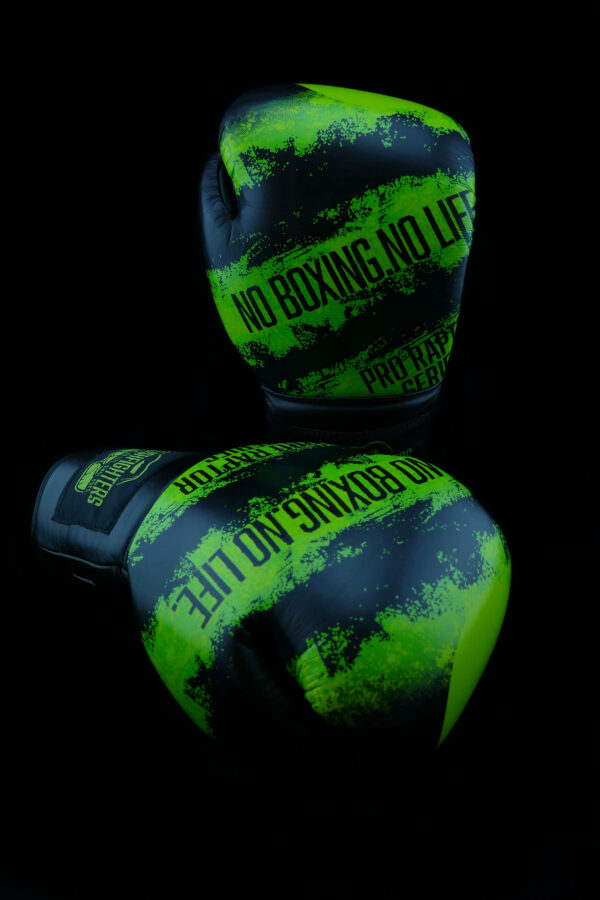RĘKAWICE BOKSERSKIE SZNUROWANE RAPTOR PRO GREEN - obrazek 4