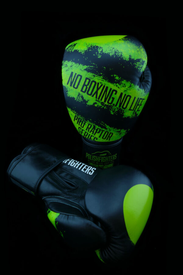 RĘKAWICE BOKSERSKIE NA RZEP RAPTOR PRO GREEN - obrazek 4