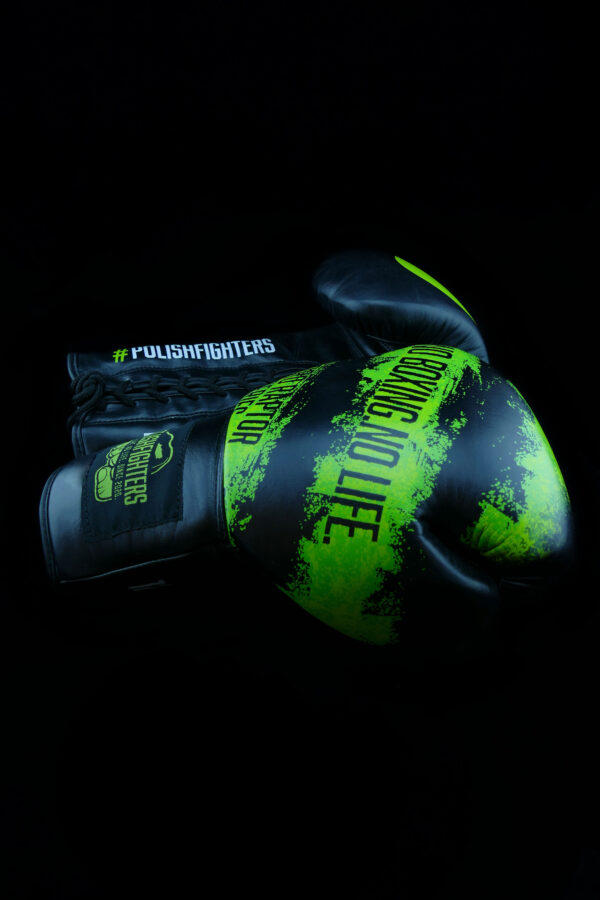 RĘKAWICE BOKSERSKIE SZNUROWANE RAPTOR PRO GREEN - obrazek 6