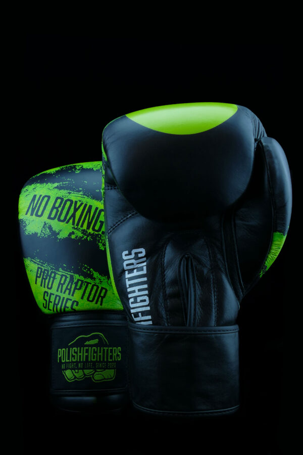 RĘKAWICE BOKSERSKIE NA RZEP RAPTOR PRO GREEN - obrazek 2