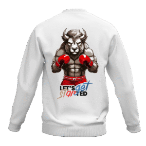BLUZA BAWEŁNIANA LONGSLEEVE BIAŁA INSTYNKT ŻÓBR