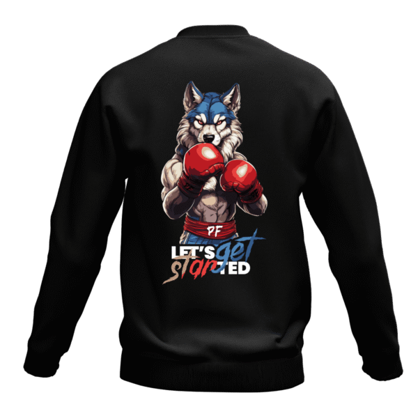 BLUZA BAWEŁNIANA LONGSLEEVE CZARNA INSTYNKT WILK