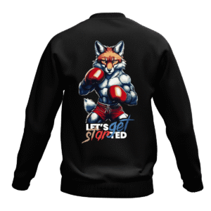 BLUZA BAWEŁNIANA LONGSLEEVE CZARNA INSTYNKT LIS