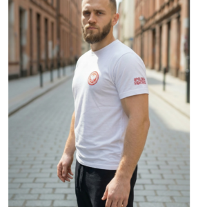 HAFTOWANY T-SHIRT BAWEŁNIANY BIAŁY REPREZENTANT