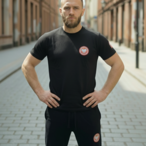 HAFTOWANY T-SHIRT BAWEŁNIANY CZARNY REPREZENTANT