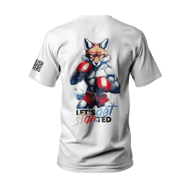 T-SHIRT BAWEŁNIANY BIAŁY INSTYNKT LIS