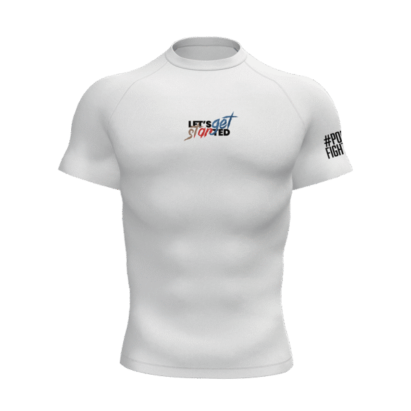 RASHGUARD SHORT WHITE INSTYNKT LIS - obrazek 2