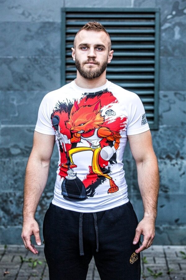 RASHGUARD SHORT WHITE FOX - obrazek 3