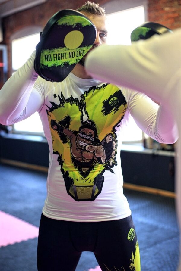 RASHGUARD LONG WHITE OCTAGON - obrazek 4
