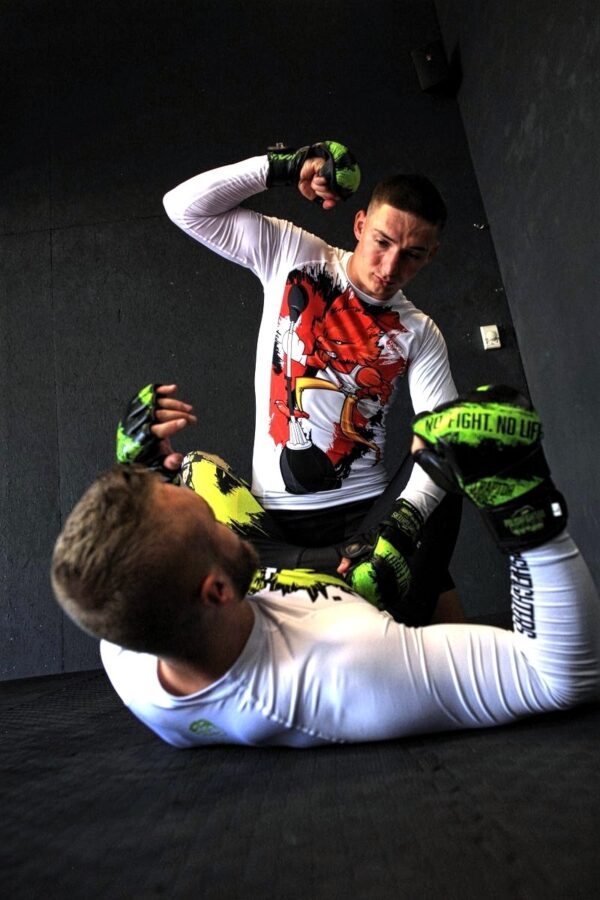 RASHGUARD SHORT WHITE FOX - obrazek 5