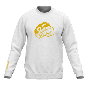 BAWEŁNIANA BLUZA LONGSLEEVE BIAŁA WIELKA PIĘŚĆ